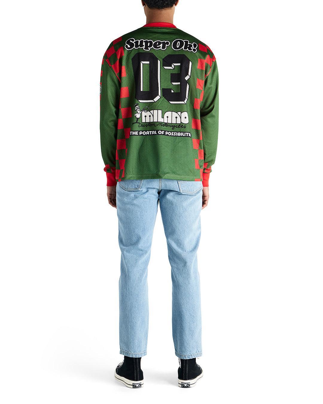 Overlap Moto Jersey - Green Bee Product Image