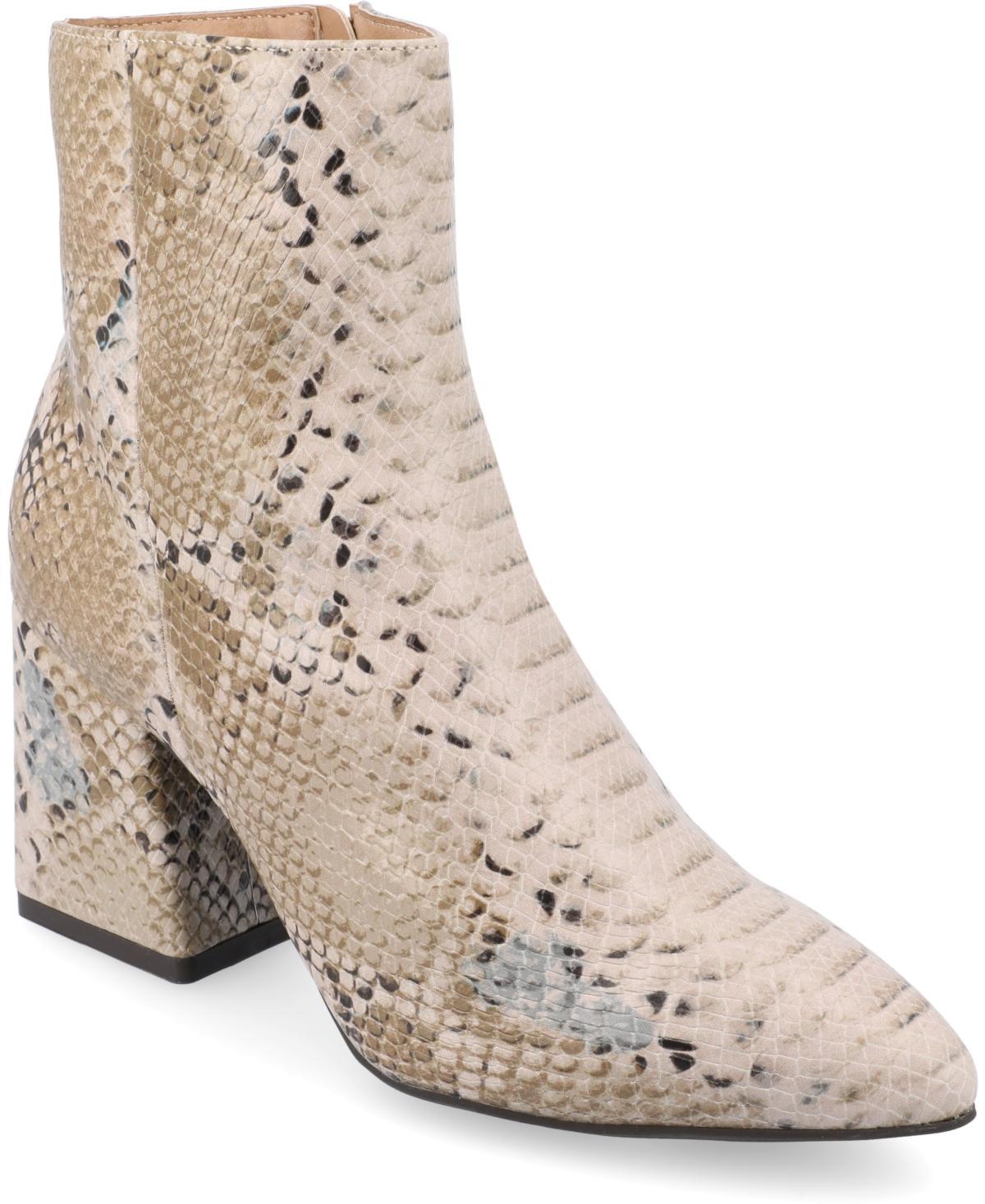 Journee Sorren Women's Tru Comfort Foam™ Booties, Size: 7, Snake Product Image