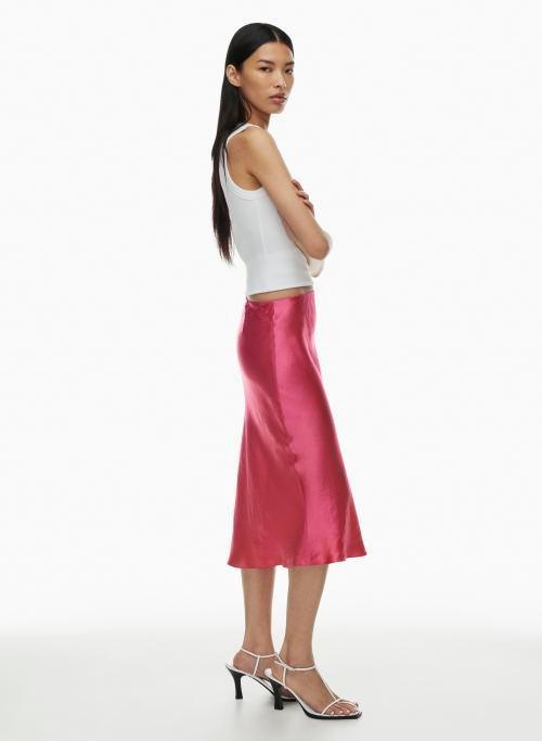 slip satin midi skirt Product Image