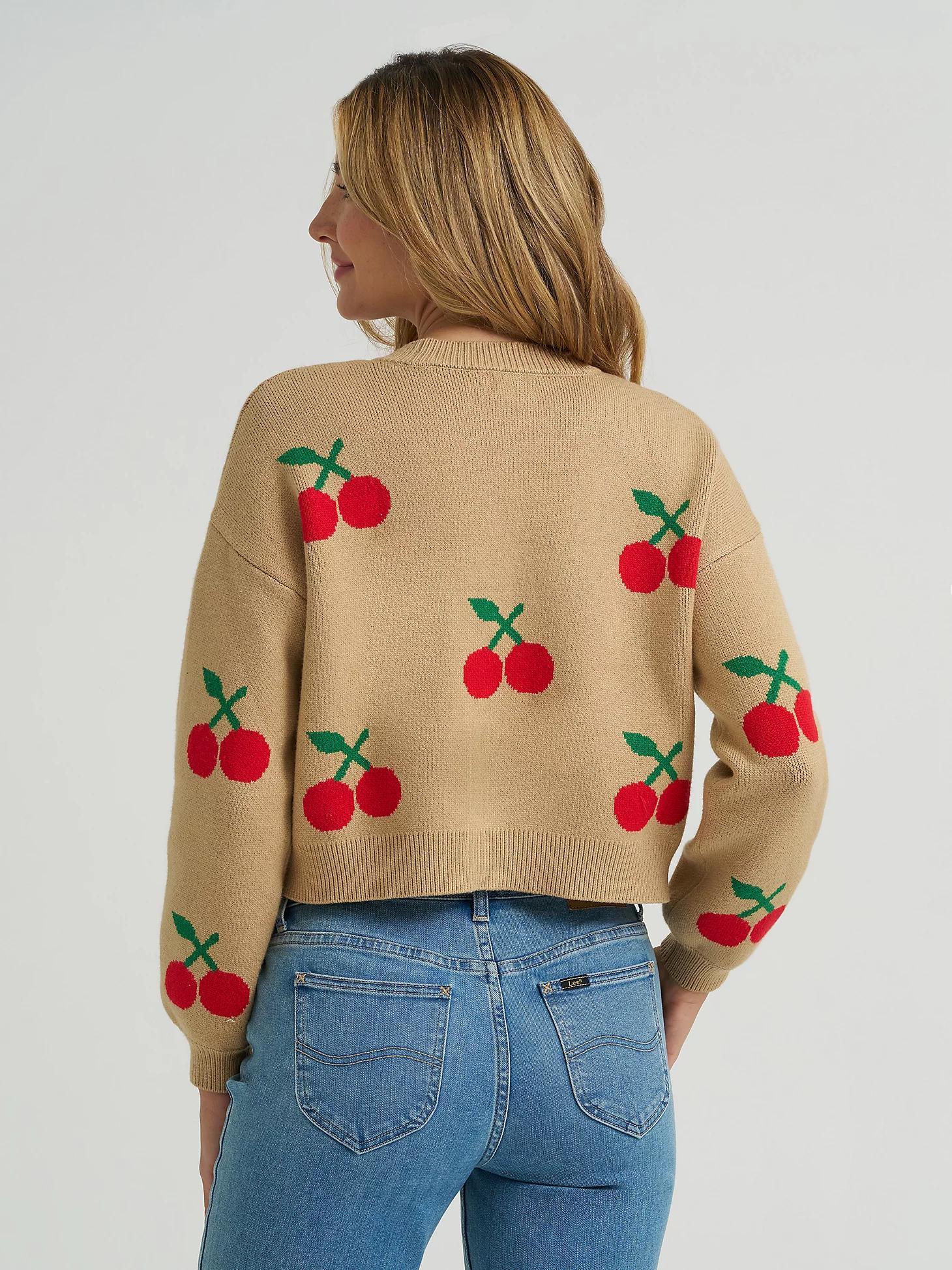 Women's Cherry Print All Over Crop Sweater | Women's Tops & Tees | Lee® Product Image