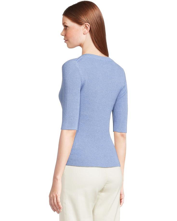 Short Sleeve V-neck Sweater Product Image