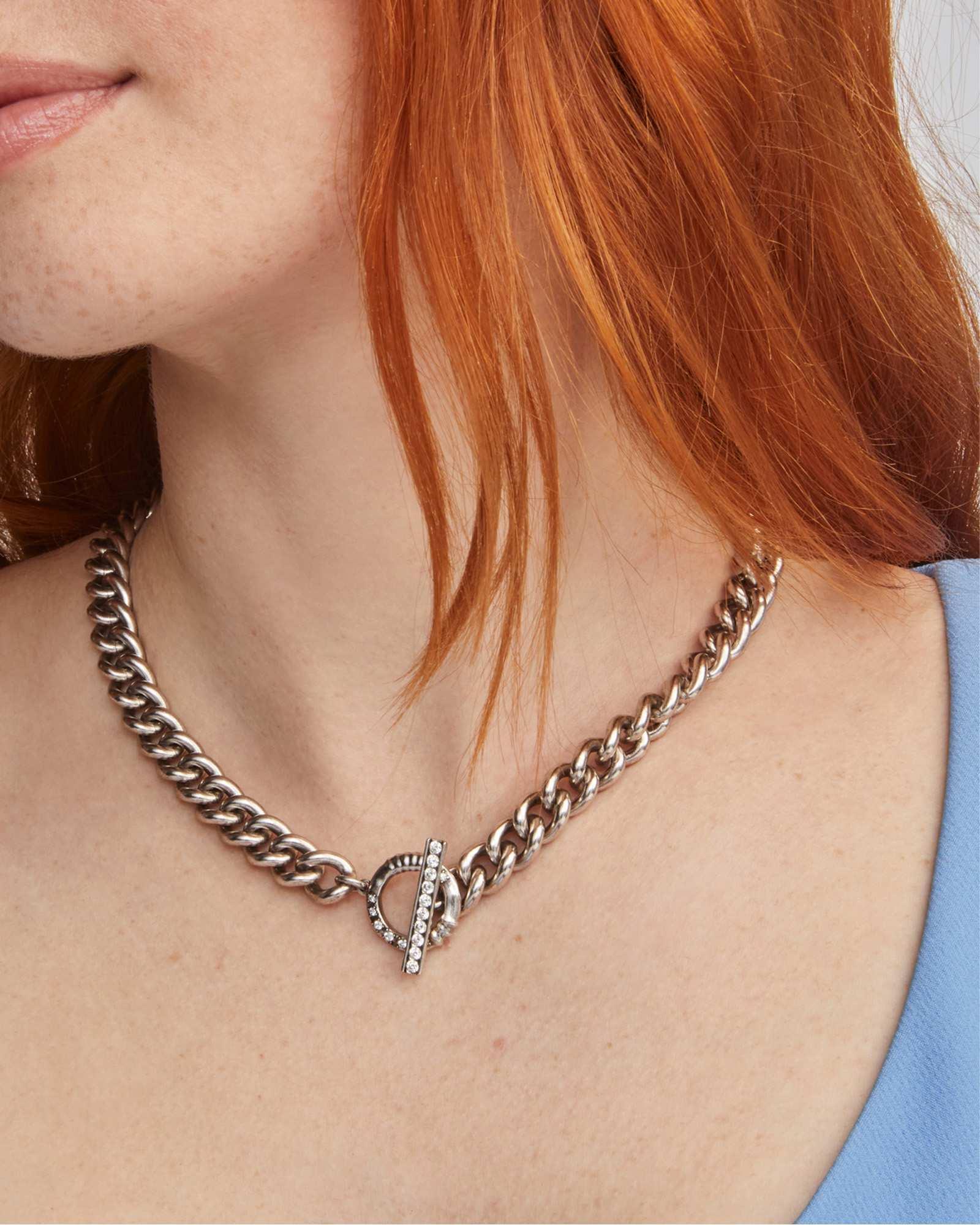 Whitley Chain Necklace in Vintage Silver Product Image