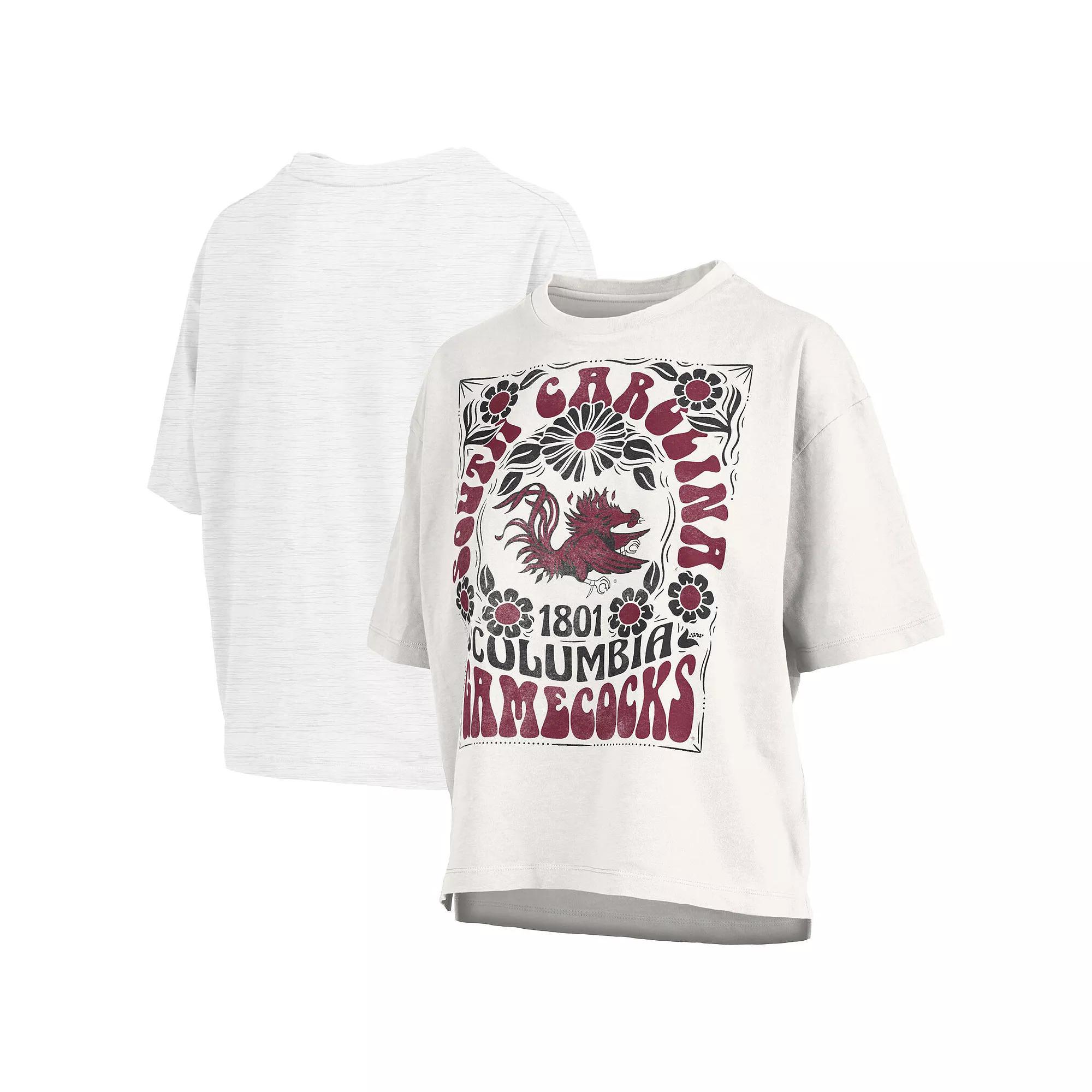 Women's Pressbox White South Carolina Gamecocks Harmony Oversized T-Shirt, Size: Medium Product Image