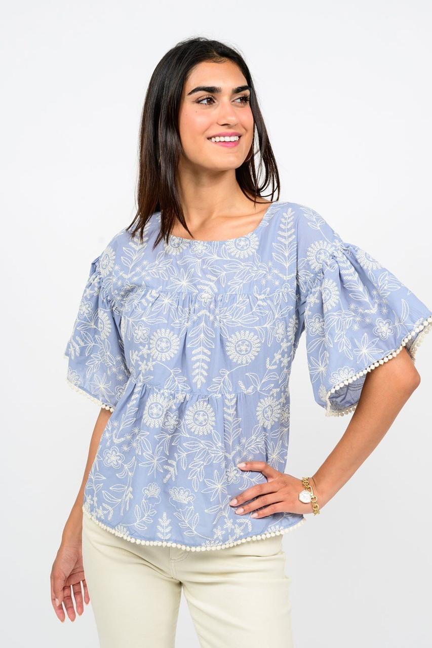 Tiered Embroidered Top Product Image