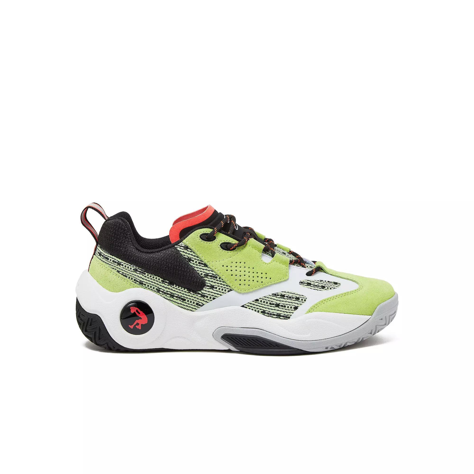 Shaq Raq Low Men's Basketball Shoes, Size: 10.5, Butterfly Green Black Product Image