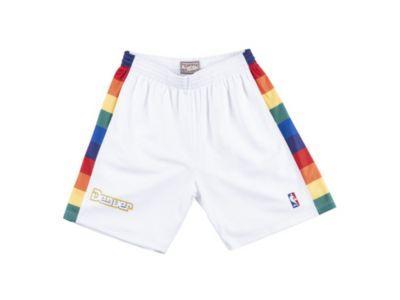 Men's Mitchell & Ness White Denver Nuggets Hardwood Classics Primary Logo Swingman Shorts, Size: Small, Nug White Product Image