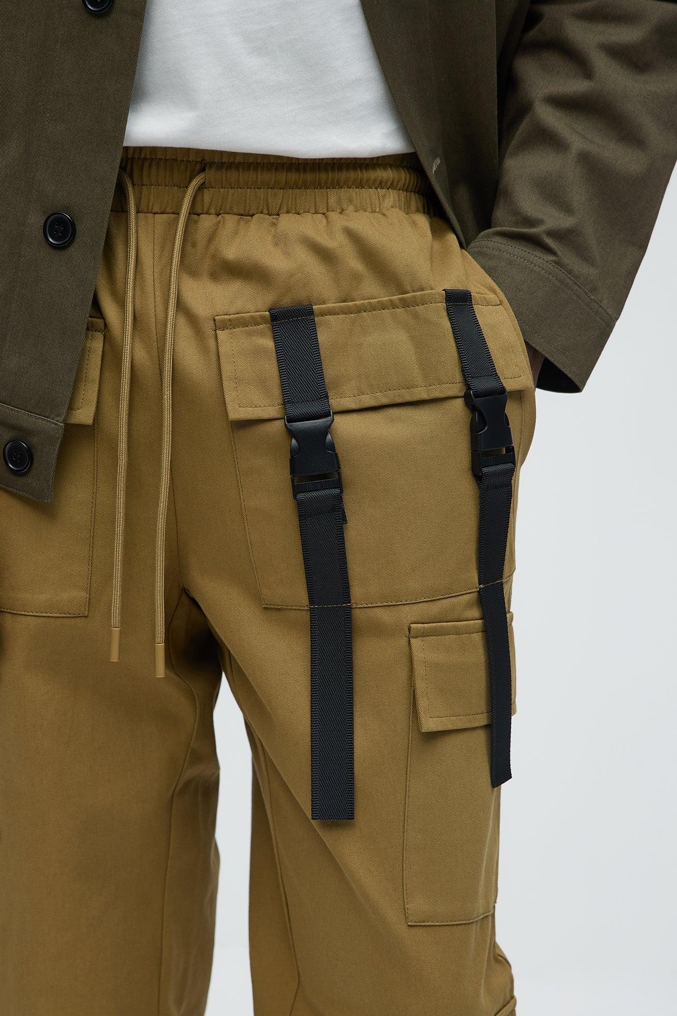 Caught Myself Straight Cargo Pants - Olive Product Image