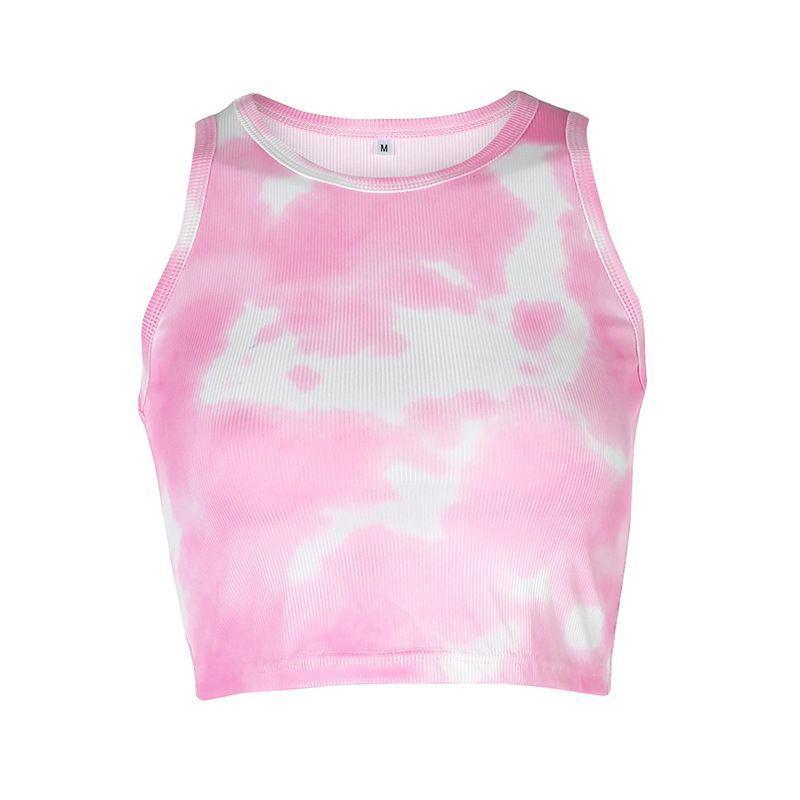 Tie-Dye Cropped Tank Top Product Image