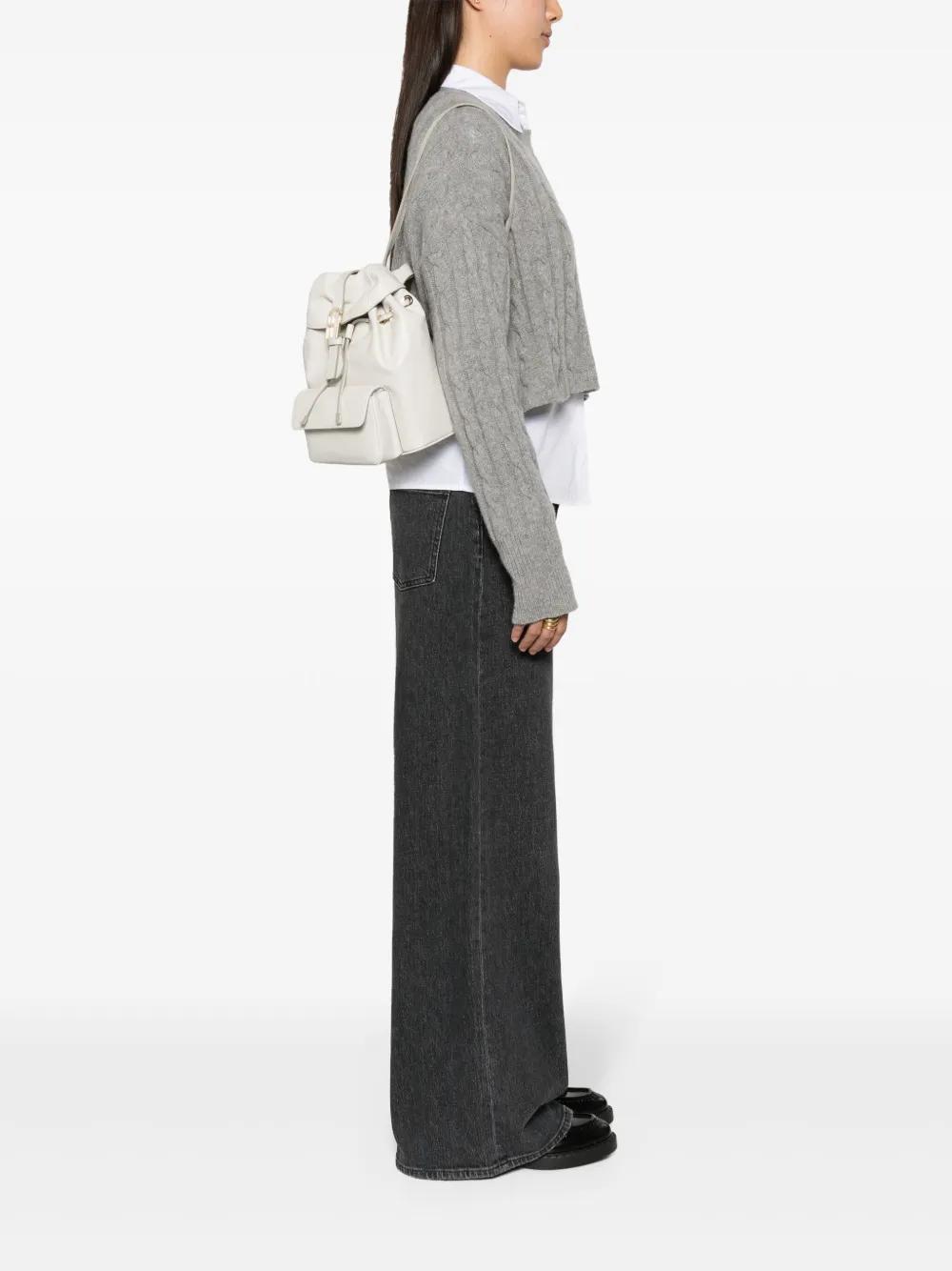 FURLA Flow Buckle-detailed Backpack In Grey Product Image