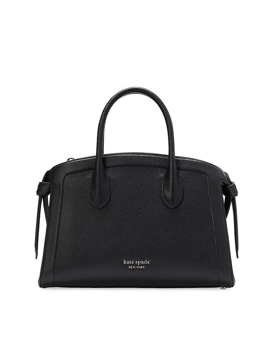 kate spade new york Knott Pebbled Leather Medium Zip Top Satchel Bag Product Image