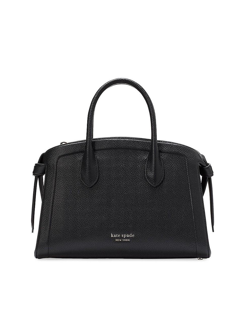 kate spade new york Knott Pebbled Leather Medium Zip Top Satchel Bag Product Image