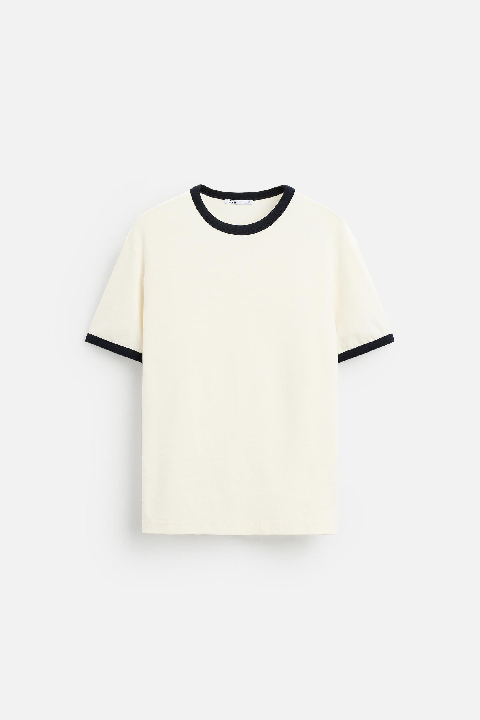 BASIC RIBBED CONTRAST T-SHIRT Product Image