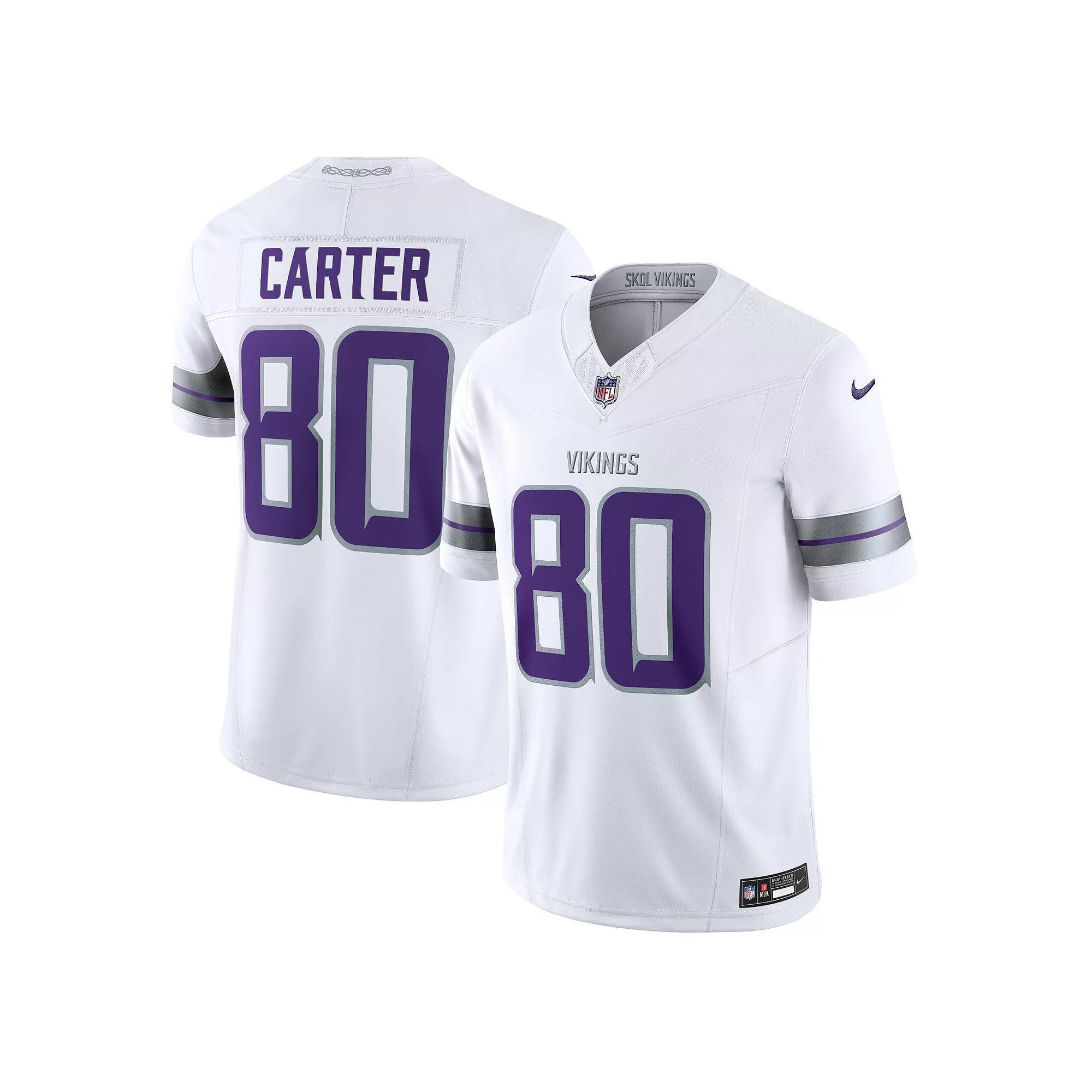 Men's Nike Cris Carter White Minnesota Vikings Alternate Vapor F.U.S.E. Retired Player Limited Jersey, Size: 3XL Product Image