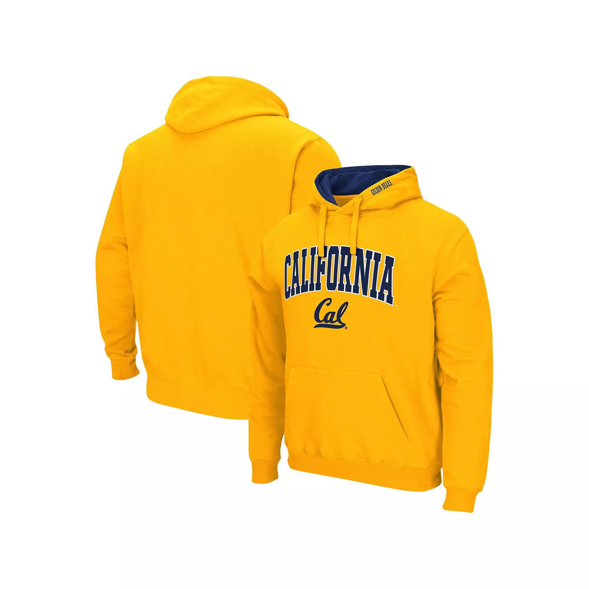 Men's Colosseum Gold Cal Bears Arch & Logo 3.0 Pullover Hoodie, Size: 2XL Product Image