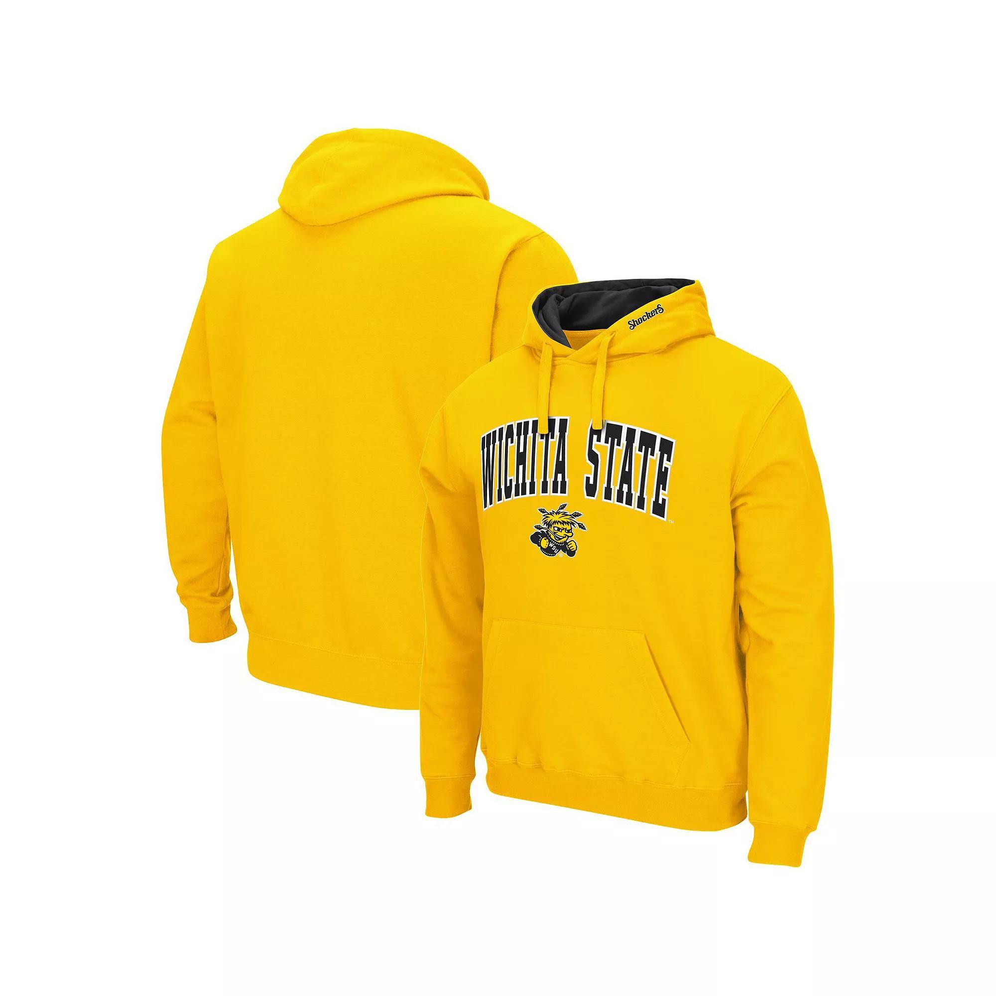 Men's Colosseum Yellow Wichita State Shockers Arch and Logo Pullover Hoodie, Size: Small, Wst Yellow Product Image