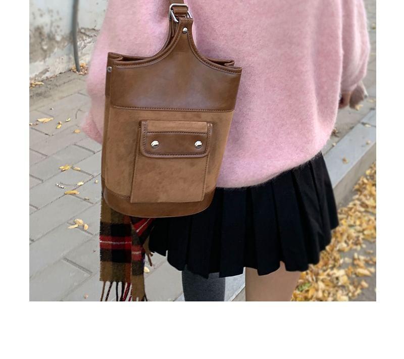 Faux Suede Bucket Bag Product Image