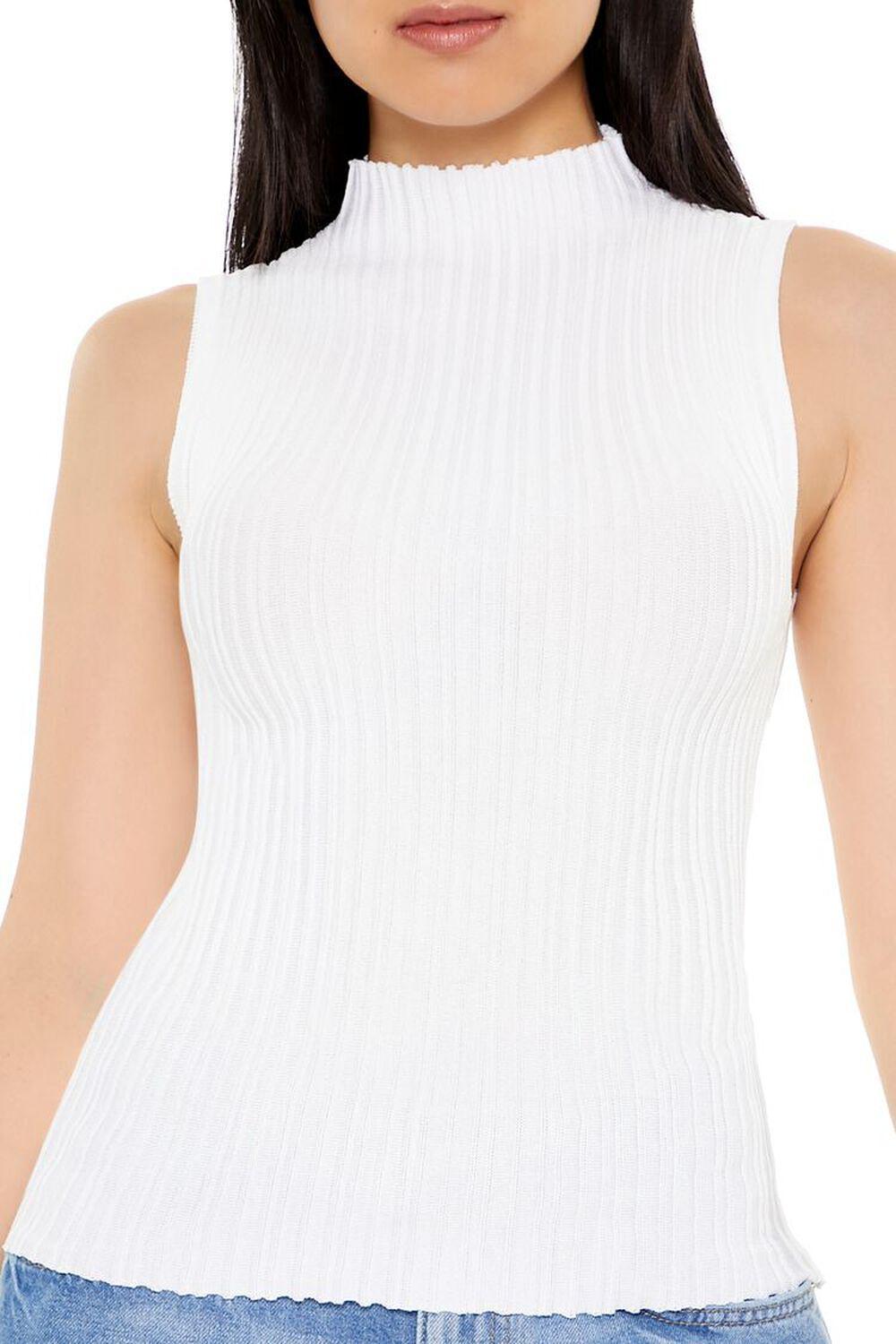 Ribbed Sleeveless Mock Neck Top | Forever 21 Product Image