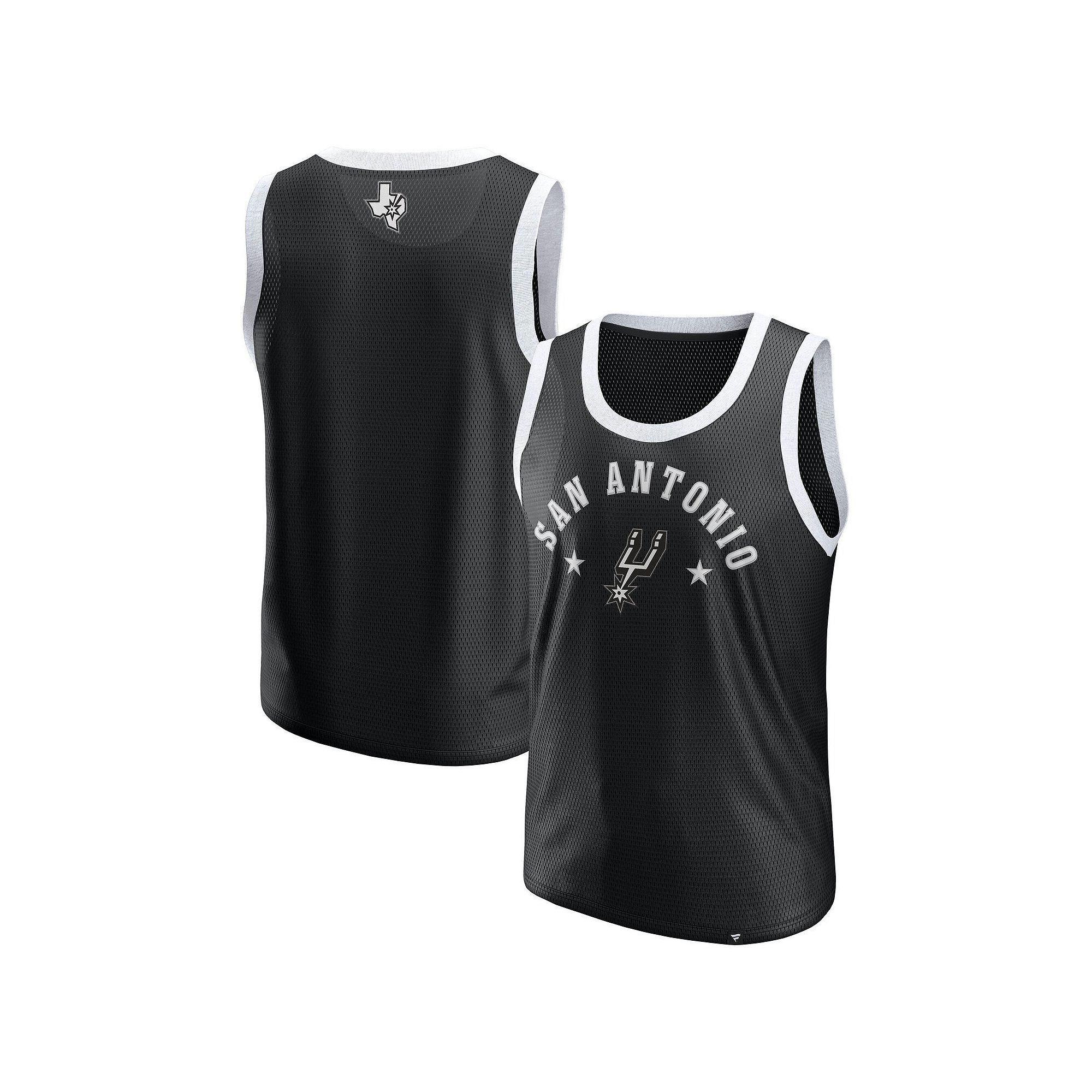 Men's Fanatics  Black San Antonio Spurs Mesh Tank Top, Size: Medium Product Image
