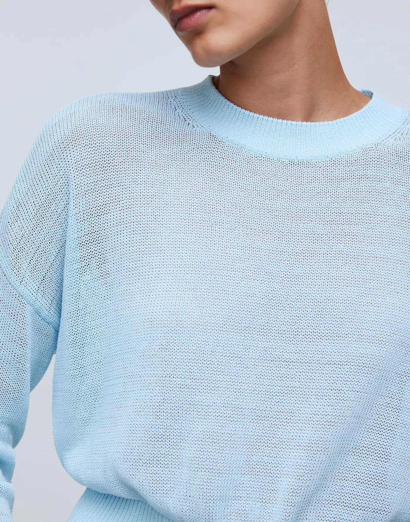 Loose-Knit Crewneck Sweater Product Image