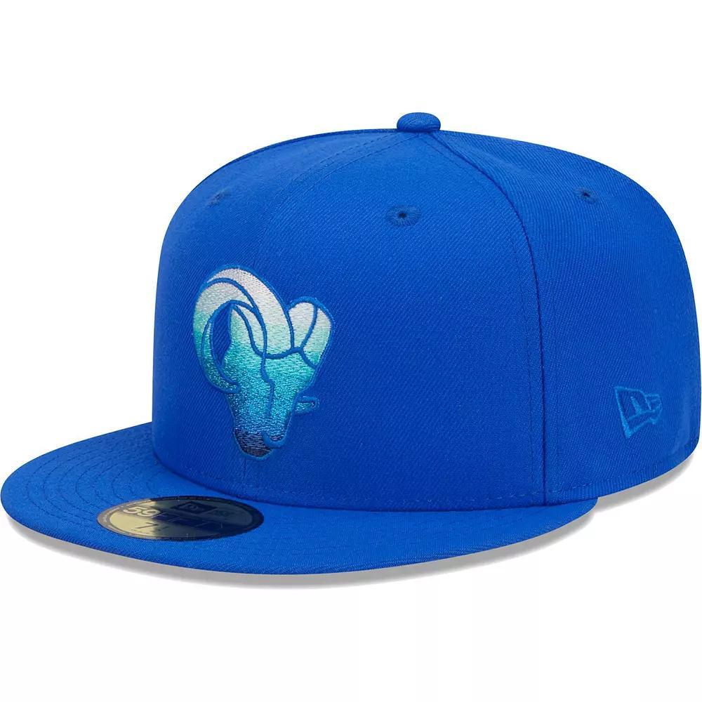 Men's New Era Royal Los Angeles Rams Gradient 59FIFTY Fitted Hat, Size: 7 1/2, Blue Product Image