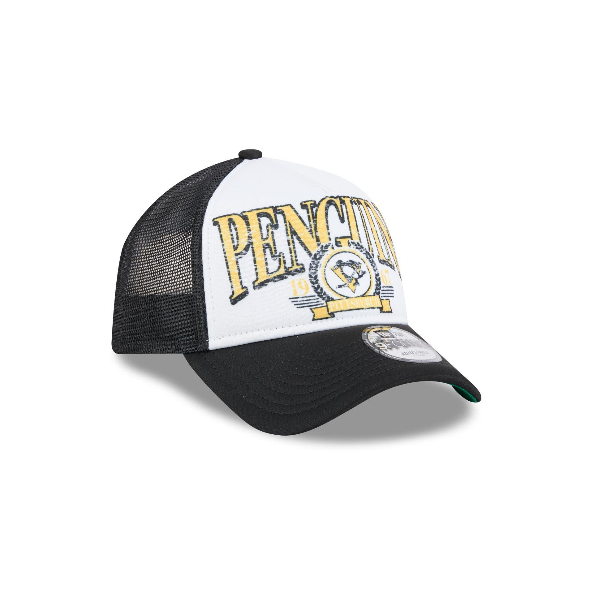 Pittsburgh Penguins Distressed 9FORTY A-Frame Trucker Hat Male Product Image