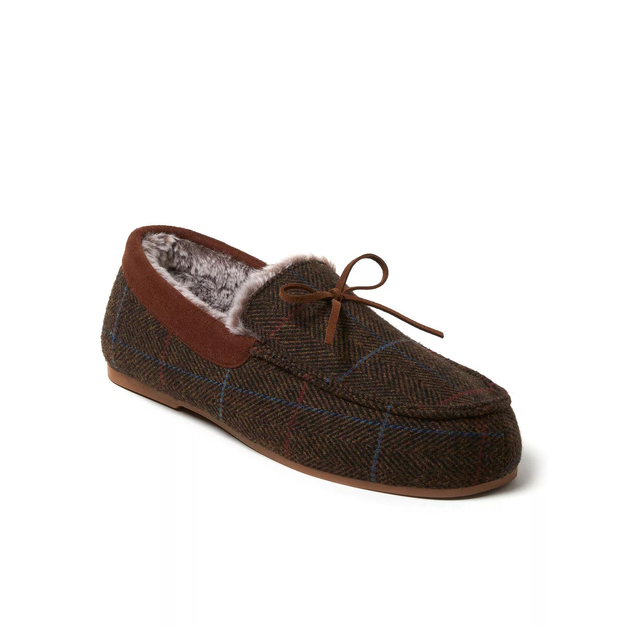 Dearfoams Atlas Men's Plaid Driving Moccasins, Size: Medium, Brown Product Image