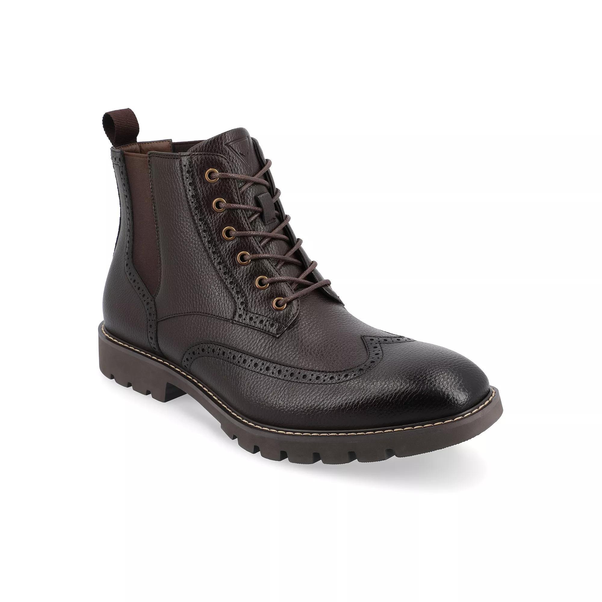 VANCE Bowman Tru Comfort Foam Men's Wingtip Ankle Boots, Size: 10.5, Black Product Image