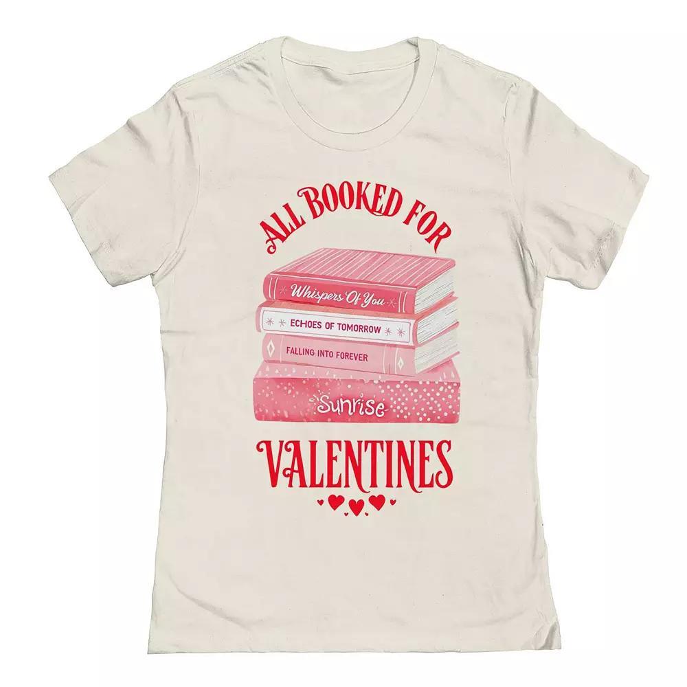Junior's Booked Valentine's Graphic Tee, Women's, Size: XL, Natural Product Image
