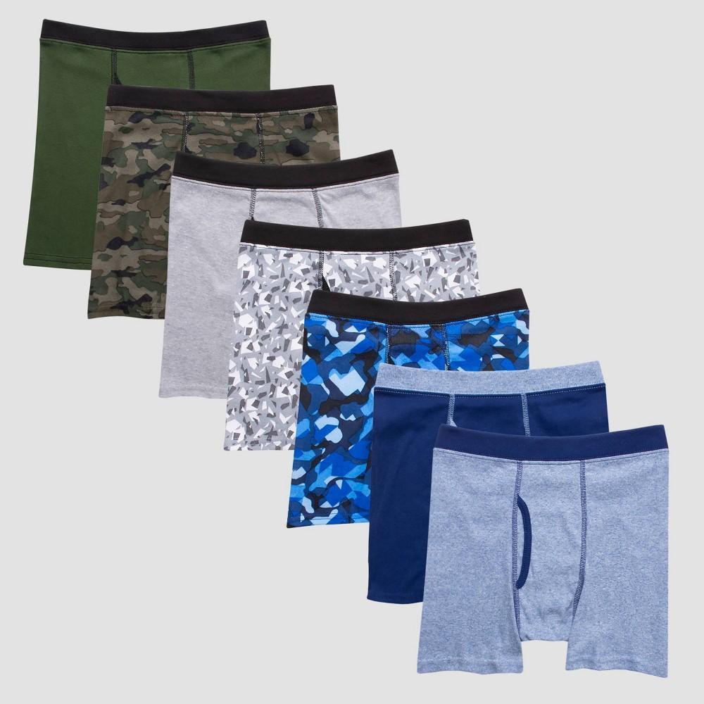 Hanes Boys ComfortSoft Dyed Boxer Briefs with Waistband 7-Pack Assortment 1 L Product Image