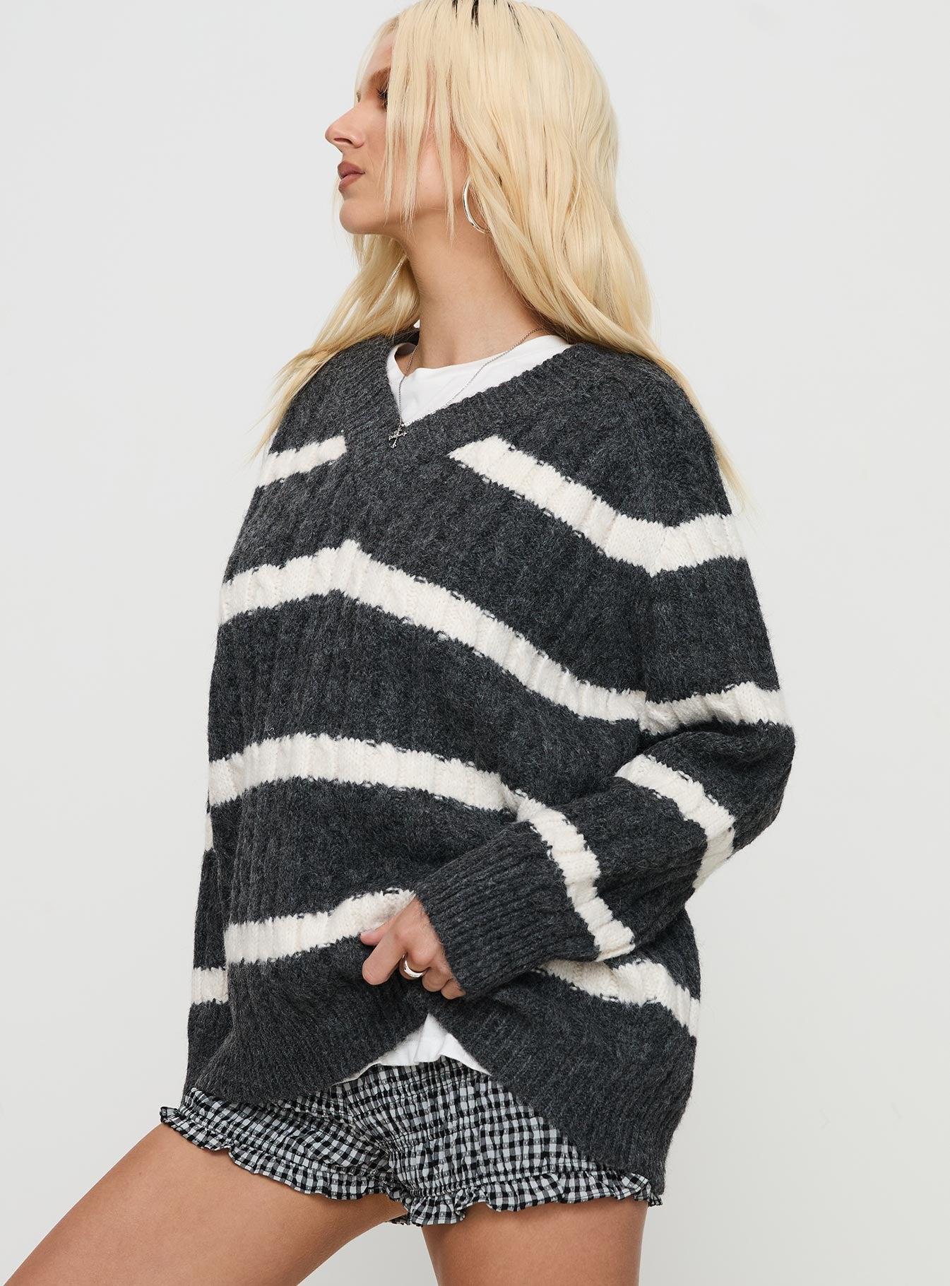 Percivill Knit Sweater Grey / Cream Product Image