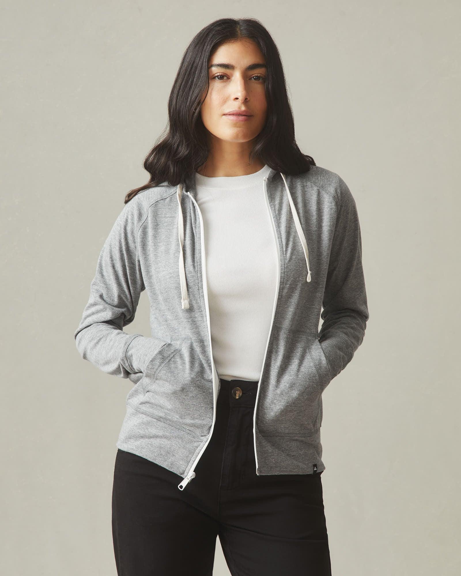 Women's Lightweight Full Zip - Dark Charcoal Heather Product Image