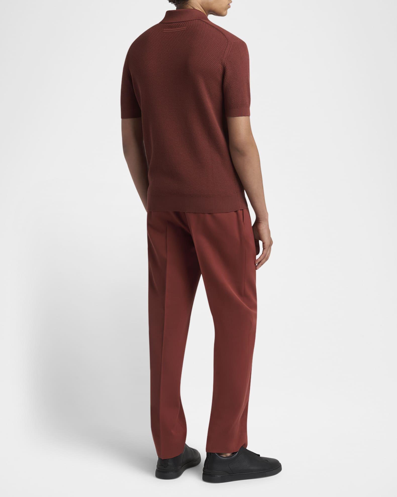 Mens Textured Johnny Polo Sweater Product Image