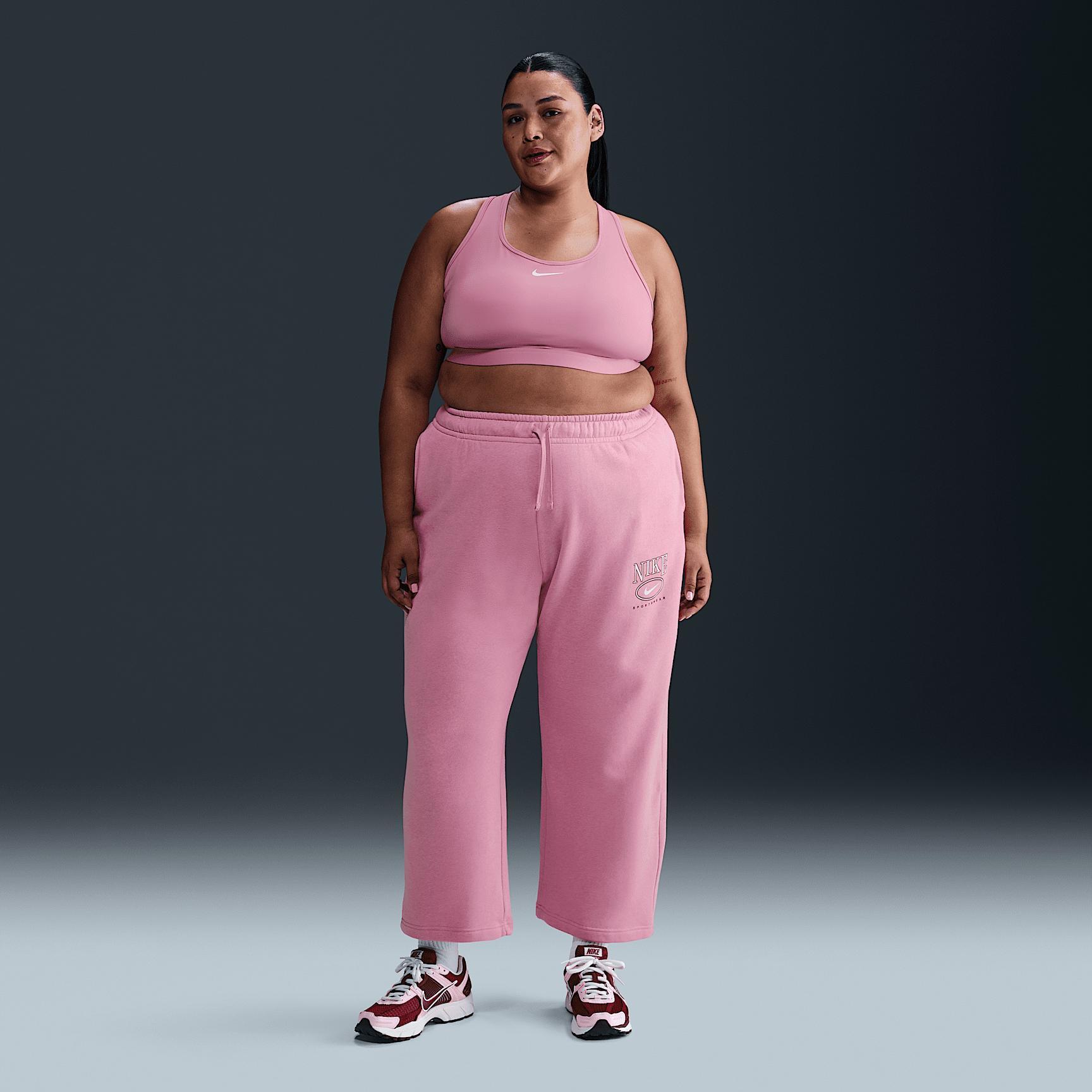 Nike Sportswear Club Fleece Women's Mid-Rise Wide-Leg Graphic Pants (Plus Size) Product Image