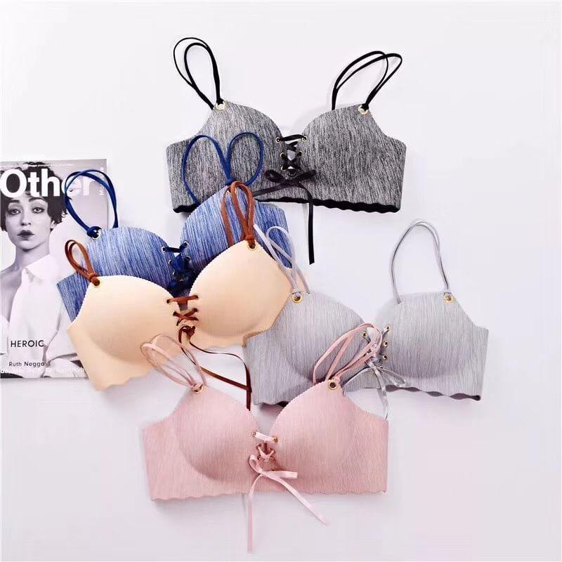 Lace Up Wireless Bra Product Image