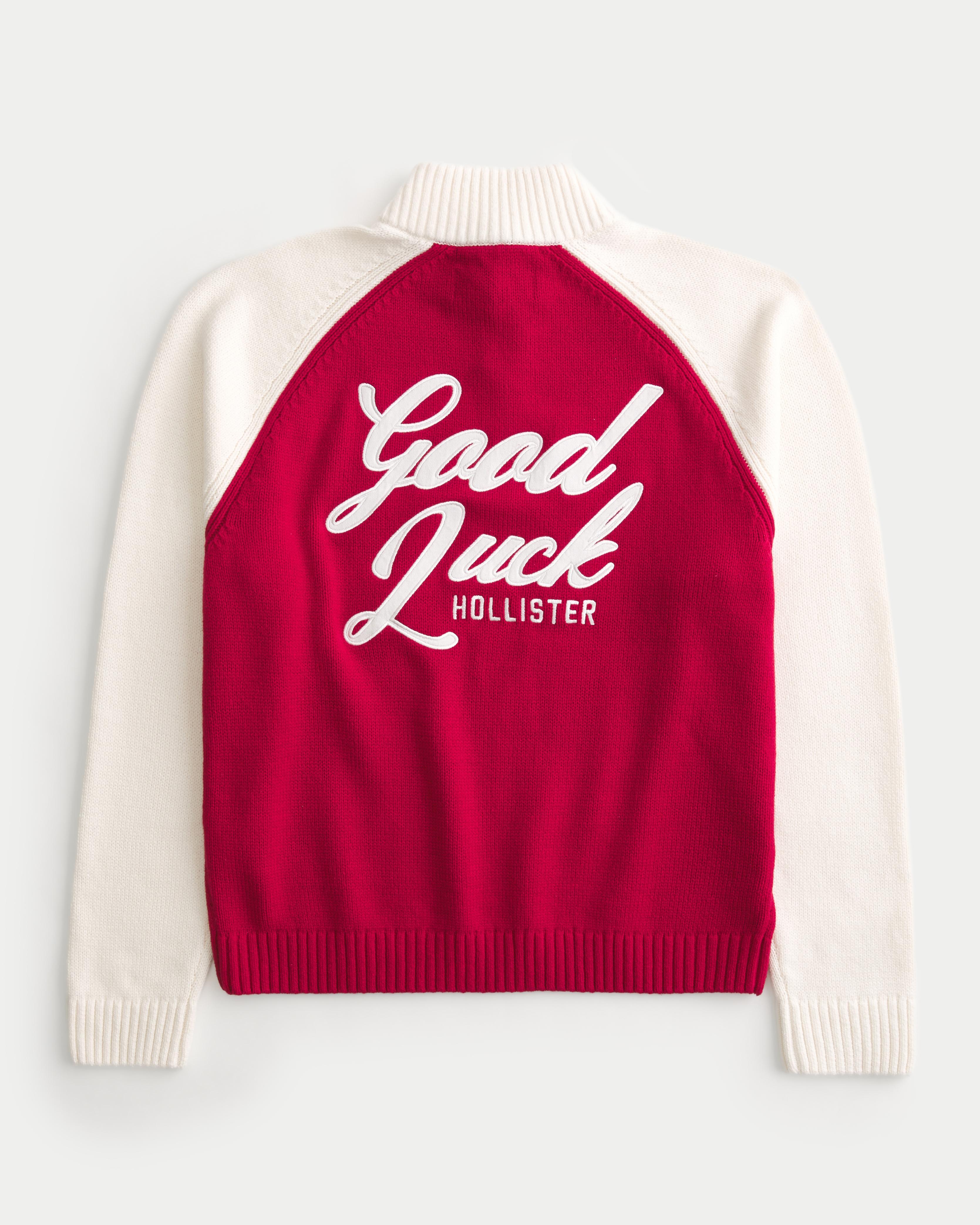 Relaxed Lunar New Year Graphic Quarter-Zip Sweater Product Image