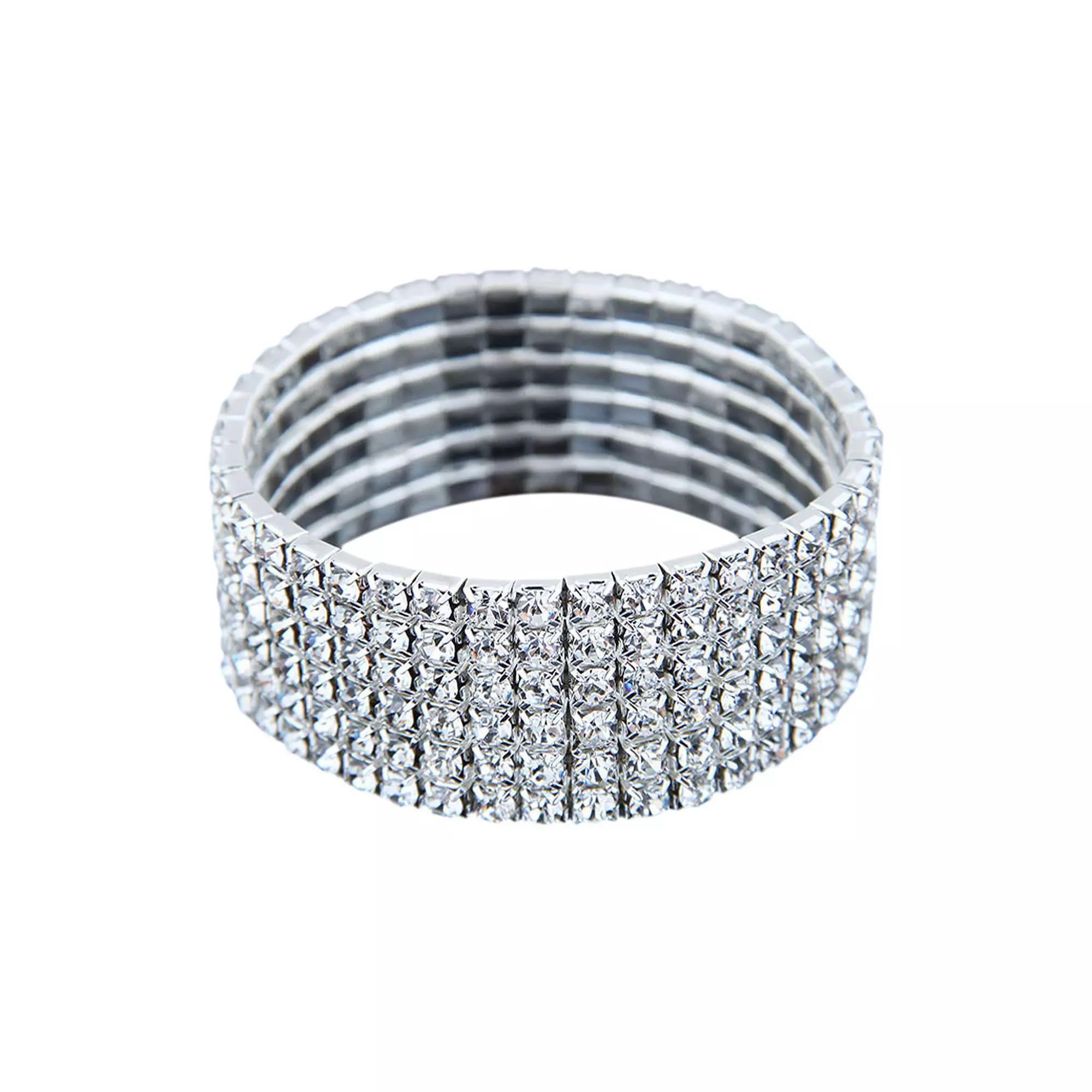 Adornia Cubic Zirconia Bracelet, Women's, Silver Tone Product Image