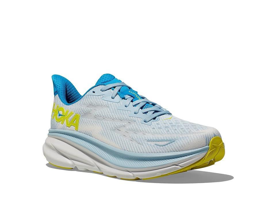 Hoka Mens Clifton 9 Running Sneakers in Ice Water Product Image
