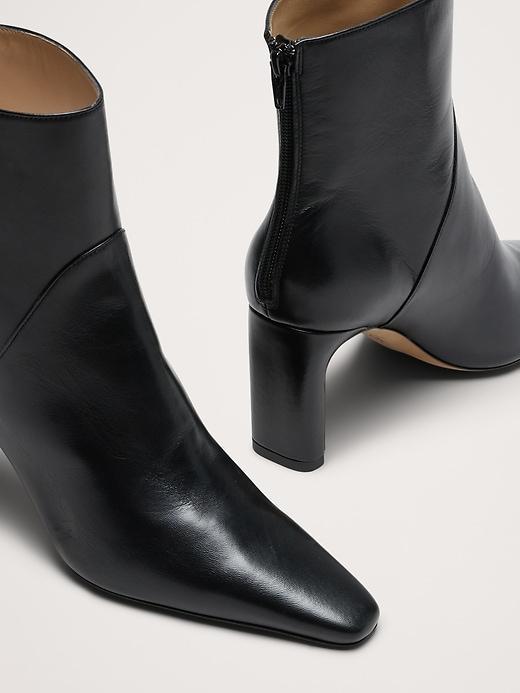 Italian Leather High-Heel Ankle Boot Product Image