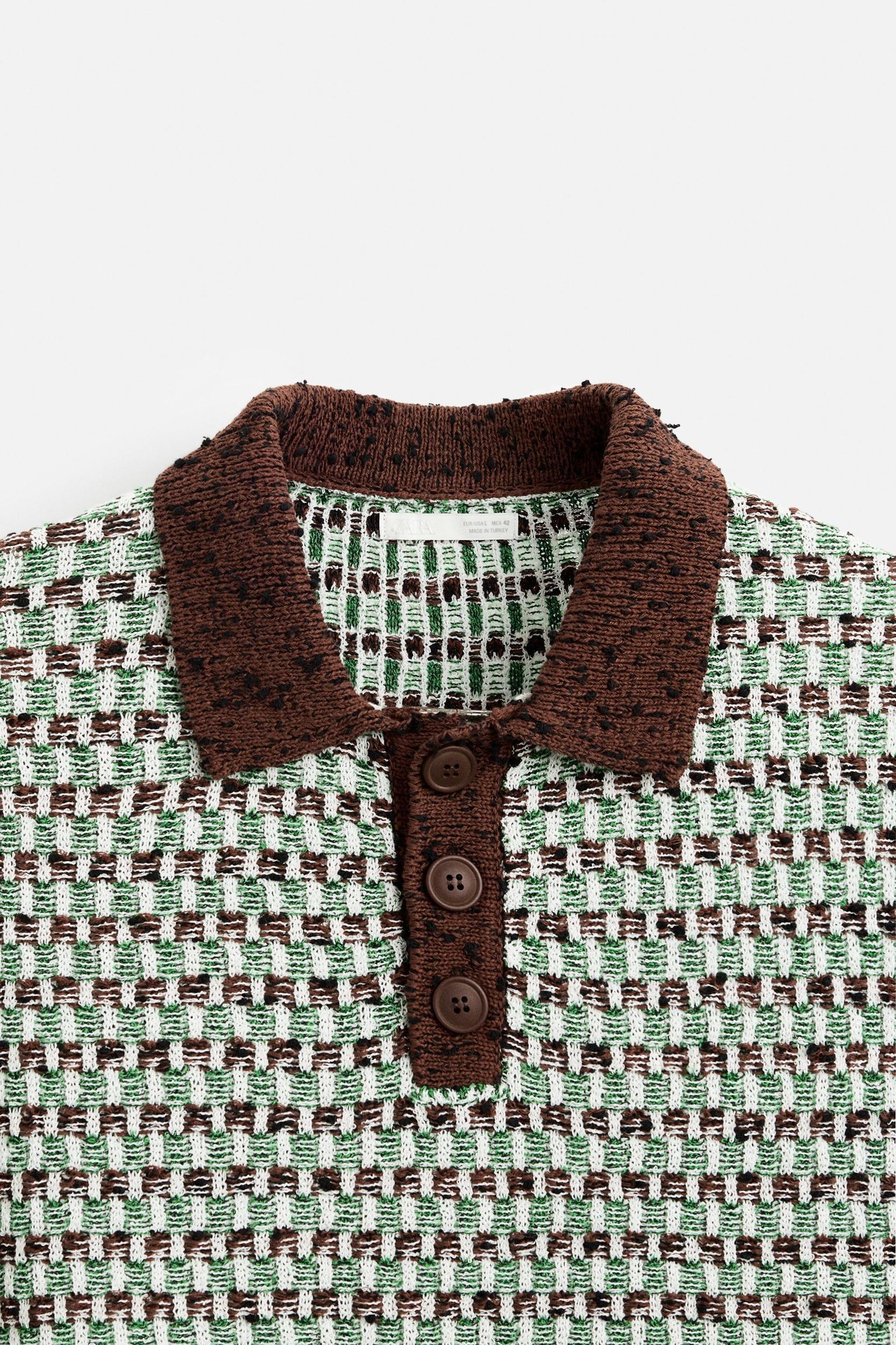 JACQUARD KNIT POLO Product Image