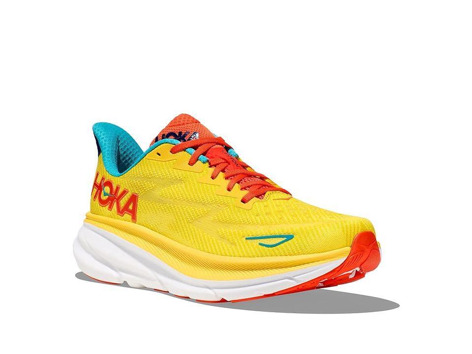 Hoka Men's Clifton 9 (Passion Fruit/Maize) Men's Shoes Product Image