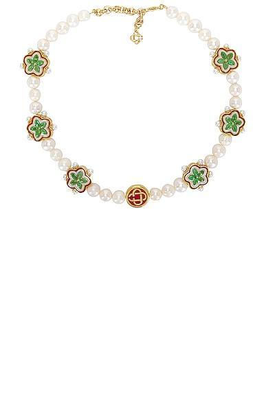 Gradient Flower Short Necklace Product Image