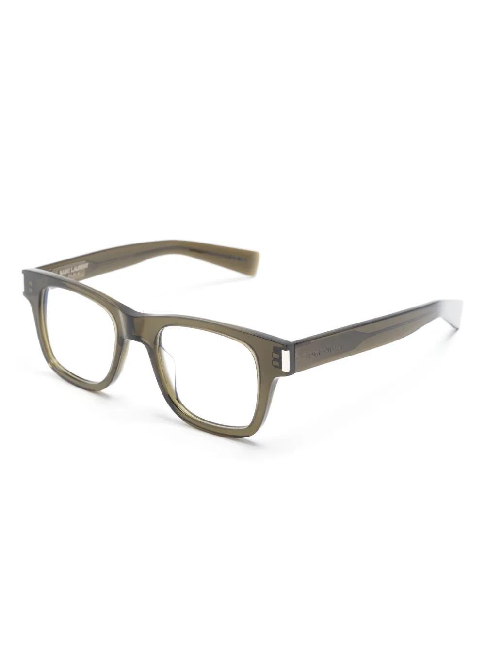SAINT LAURENT Sl5640pt Square-frame Glasses In Green Product Image