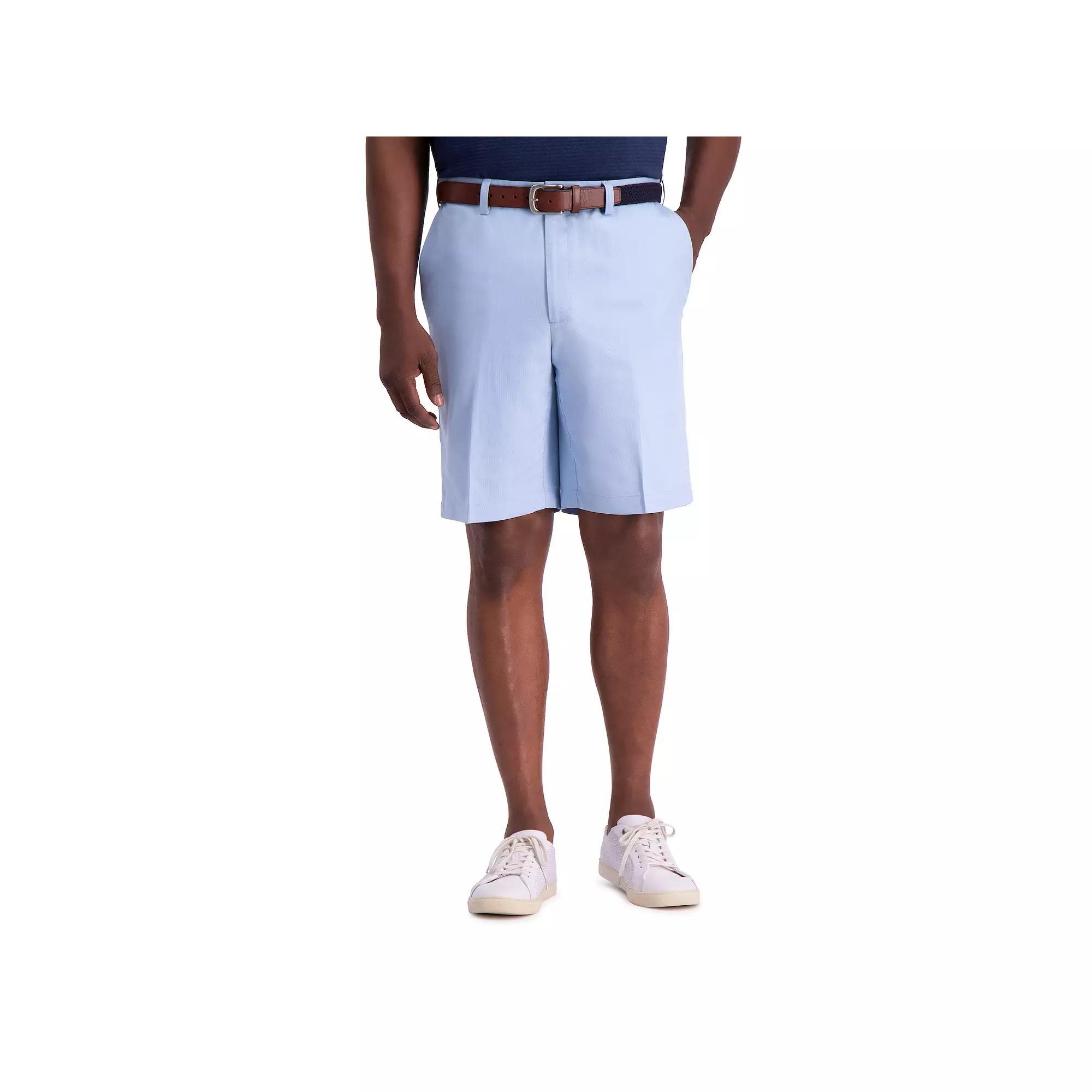 Mens Haggar 9.5 Cool 18 PRO Straight-Fit Solid Oxford Stretch Flat-Front Shorts Product Image