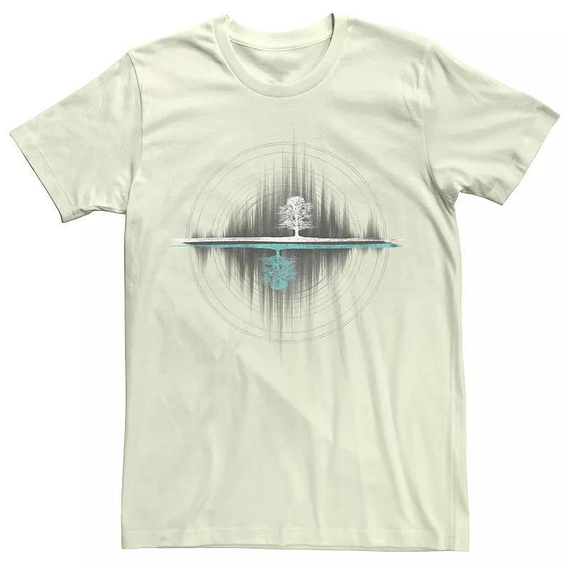 Men's Yin Yang Tree Of Life Soundwave Graphic Tee, Size: Medium, Natural Product Image