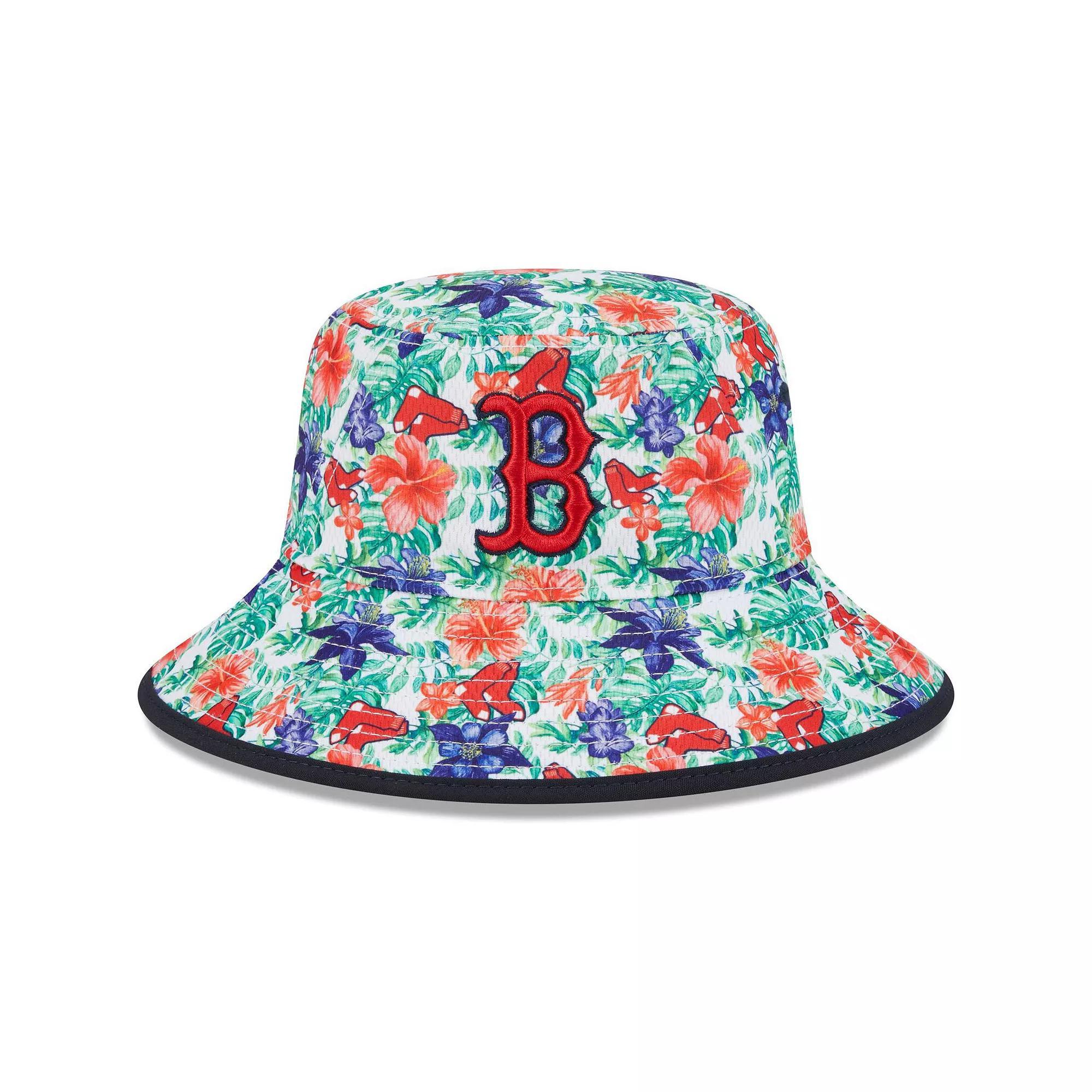 Men's New Era Boston Red Sox Tropic Floral Bucket Hat, Blue Product Image
