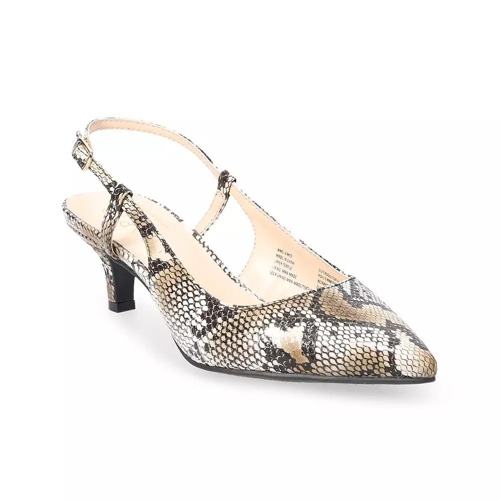 Apt. 9® Keerah Women's Slingback Kitten Heels, Size: 7, Multi Product Image
