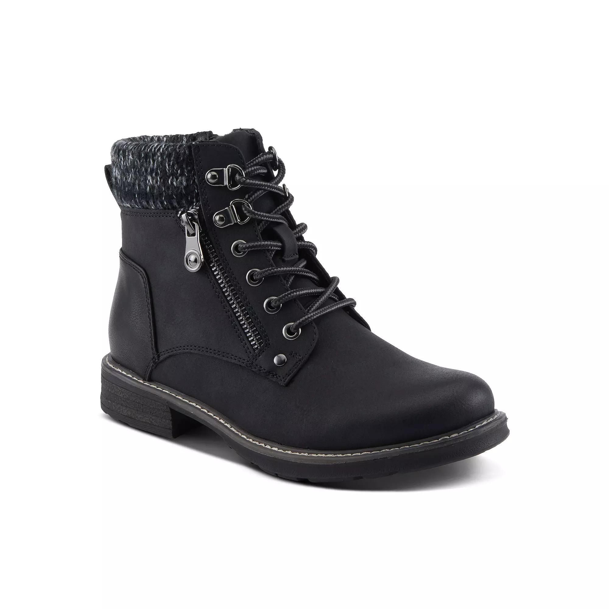 Patrizia Jadelyn Womens Heeled Knit Collar Ankle Boots Product Image