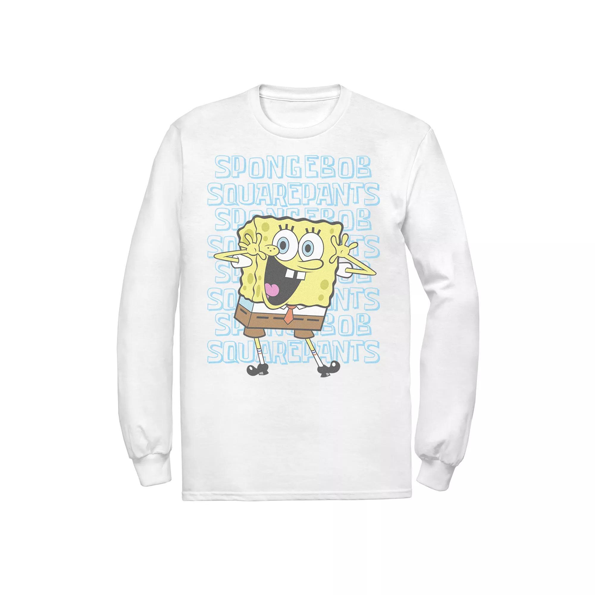 Men's SpongeBob SquarePants Name Stack Portrait Tee, Size: XXL, White Product Image