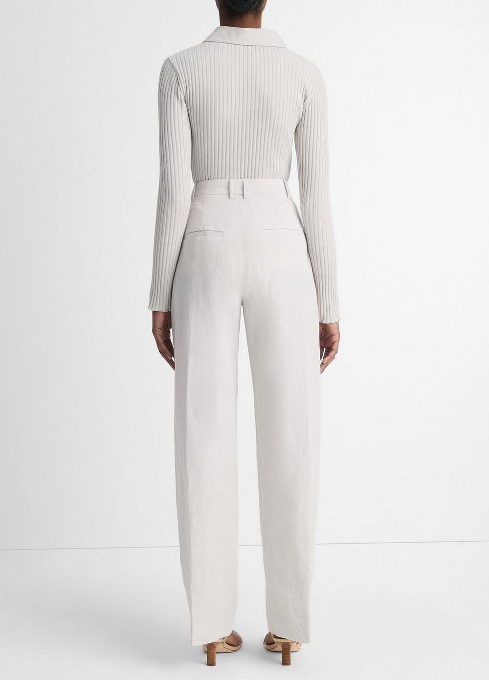 Womens High-Waist Tailored Wide-Leg Trouser, Rye, Size 4 Vince Product Image