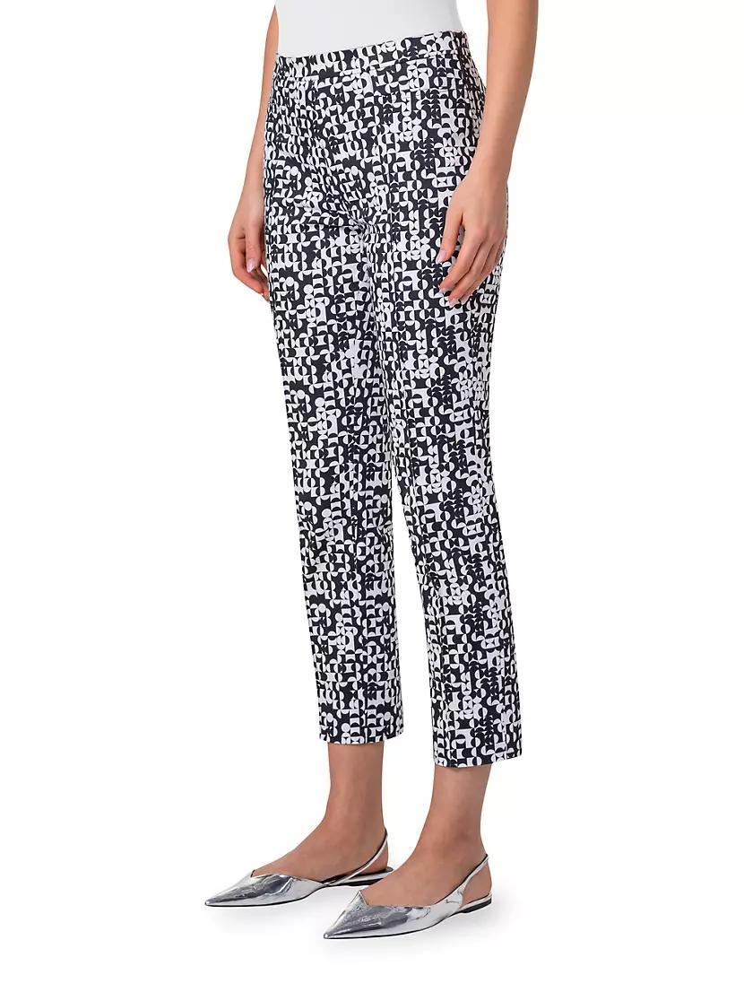 Franca Geometric Slim Crop Pants Product Image
